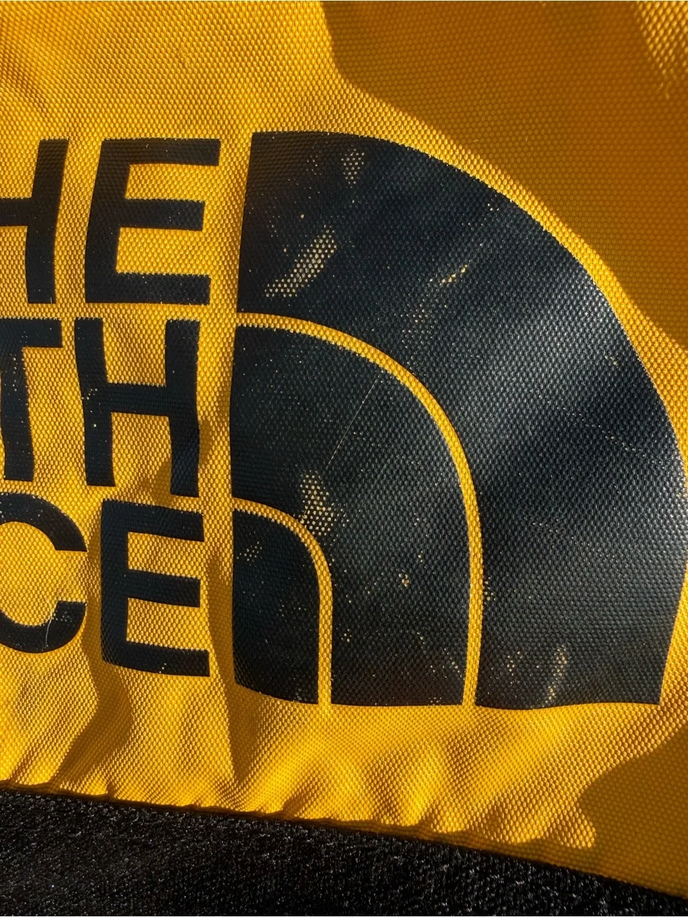 The North Face Yellow and Black Men's Backpack with Padded Straps